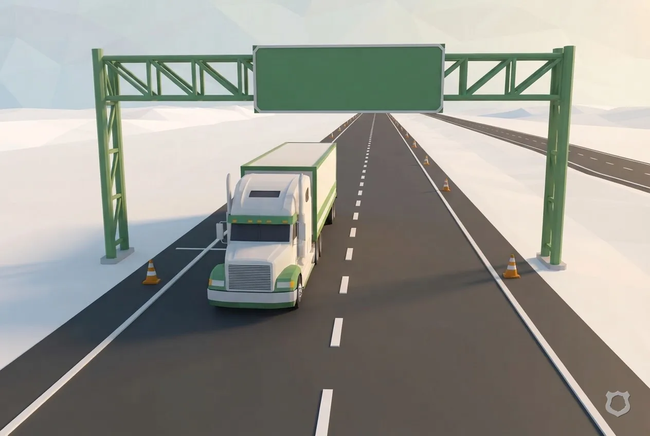 Low-poly render of a scale platform seen from above